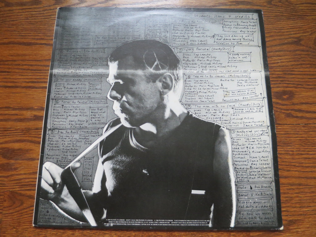 Ian Dury and The Music Students - 4,000 Weeks' Holiday - LP UK Vinyl Album Record Cover