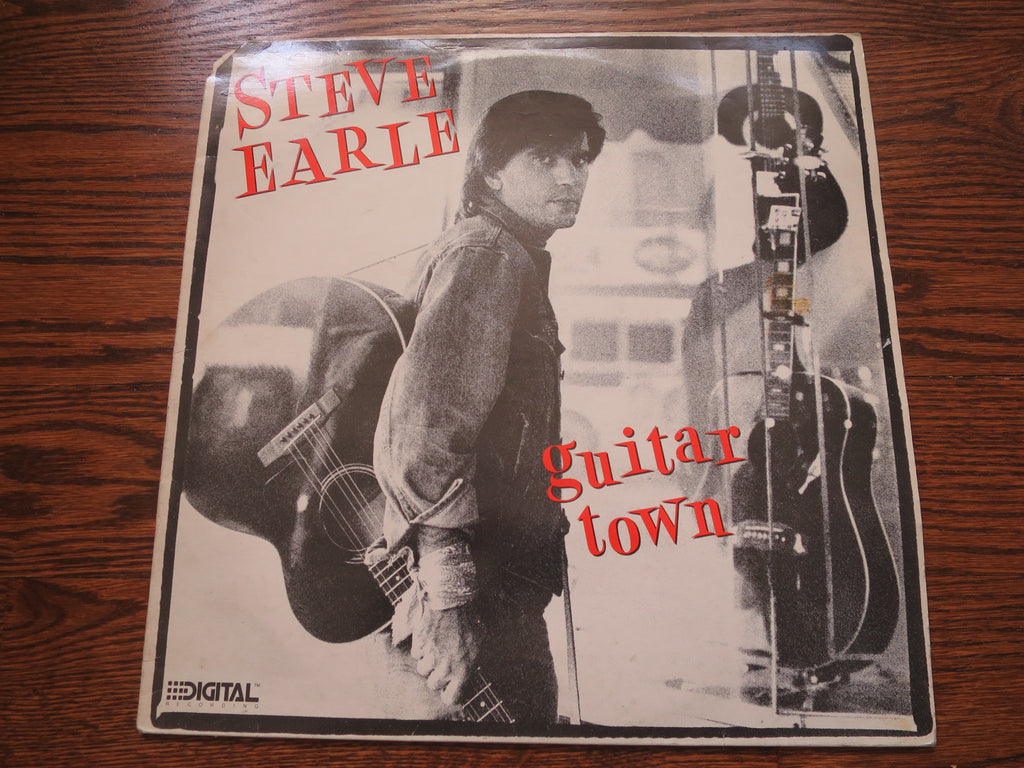 Steve Earle - Guitar Town - LP UK Vinyl Album Record Cover