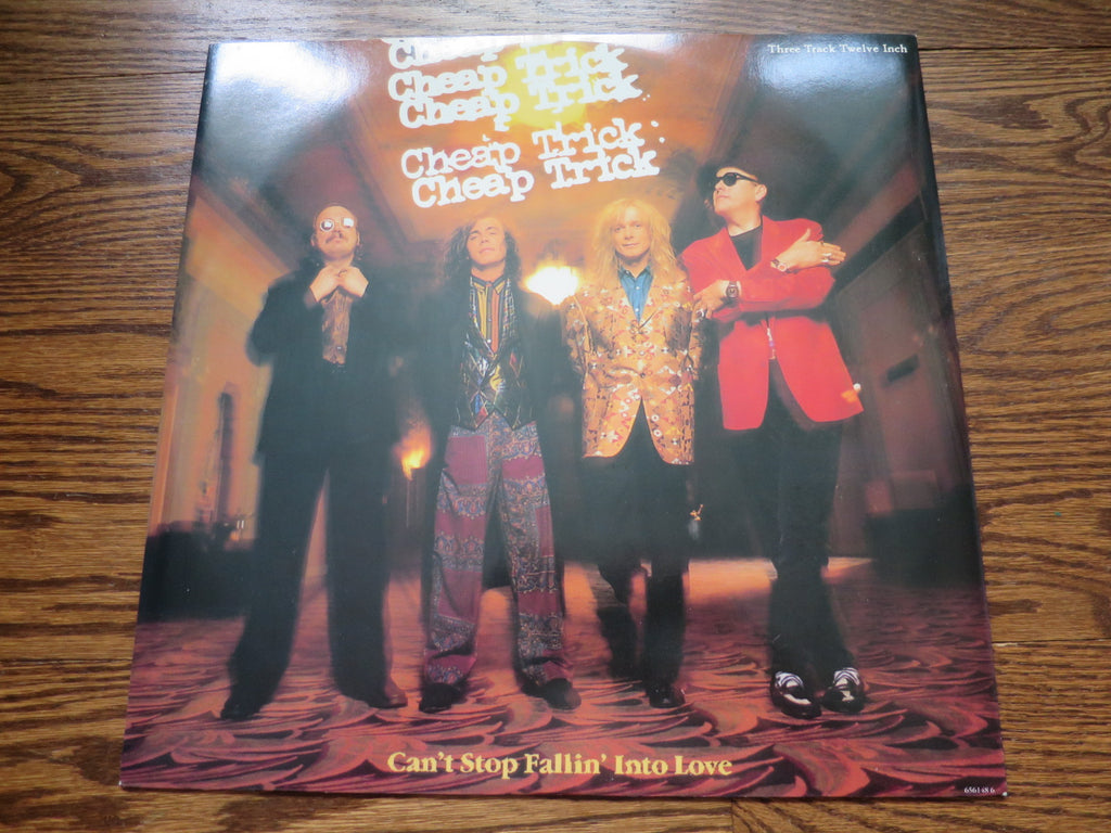 Cheap Trick - Can't Stop Fallin' Into Love & The Flame 12" singles - LP UK Vinyl Album Record Cover