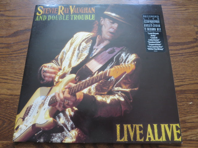 Stevie Ray Vaughan and Double Trouble - Live Alive - LP UK Vinyl Album Record Cover