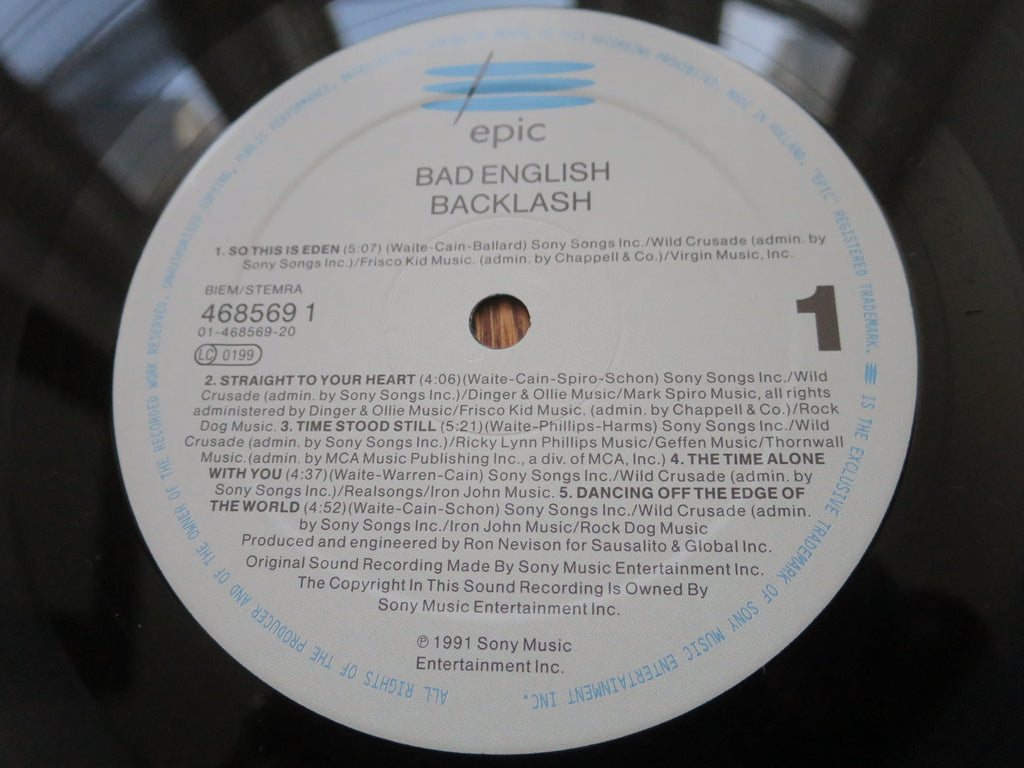 Bad Backlash Bad English - Backlash – Luke's Records