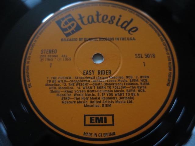 Various Artists - Easy Rider Soundtrack - LP UK Vinyl Album Record Label Closeup