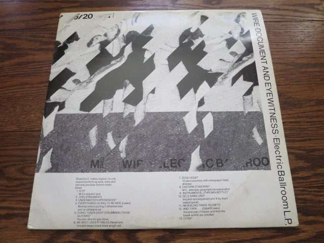 Wire - Document and Eyewitness - LP UK Vinyl Album Record Cover