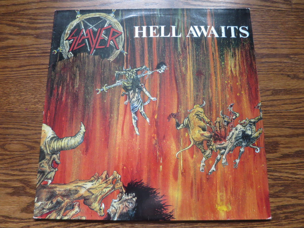 Slayer - Hell Awaits (fully signed) - LP UK Vinyl Album Record Cover