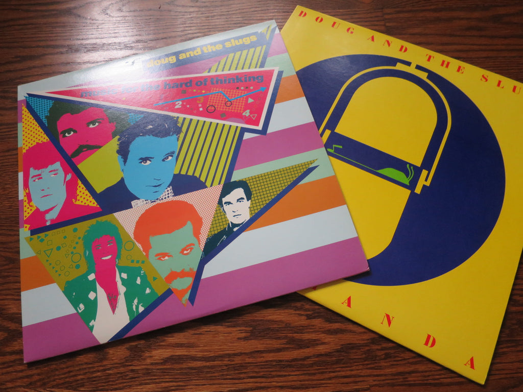 Doug and The Slugs - Two albums: Music For the Hard Of Thinking and Popaganda - LP UK Vinyl Album Record Cover