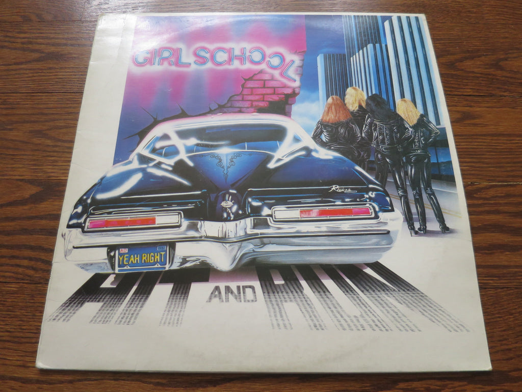 Girlschool - Hit and Run (red vinyl) - LP UK Vinyl Album Record Cover