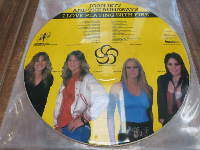Joan Jett and The Runaways - I Love Playing With Fire picture disc - LP UK Vinyl Album Record Cover