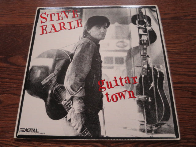 Steve Earle - Guitar Town - LP UK Vinyl Album Record Cover