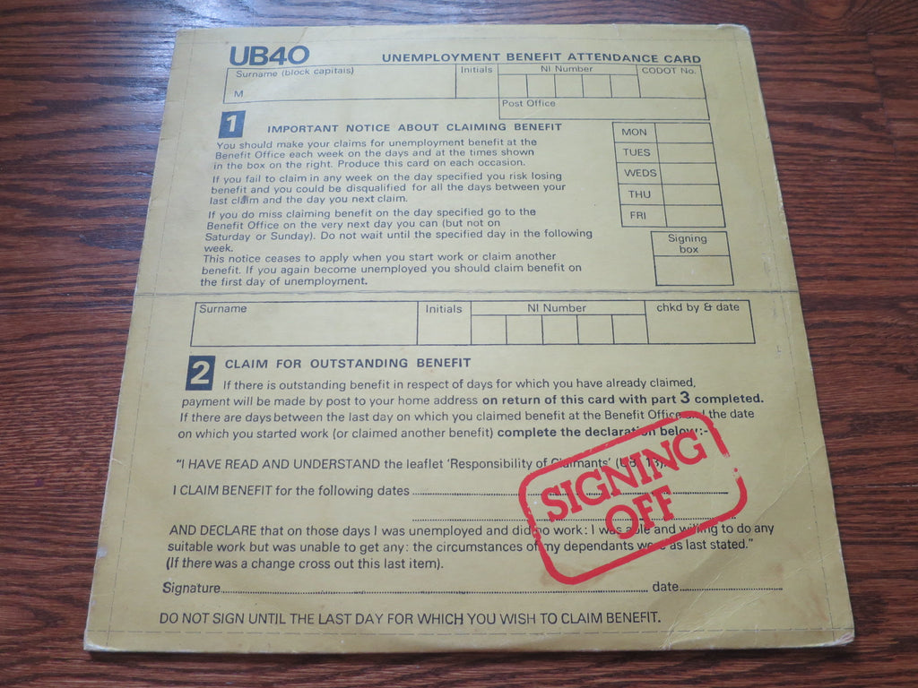 UB40 - Singing Off 4four - LP UK Vinyl Album Record Cover