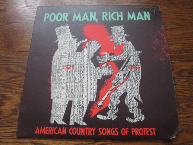 Various Artists - Poor Man, Rich Man - American Country Songs Of Protest - LP UK Vinyl Album Record Cover