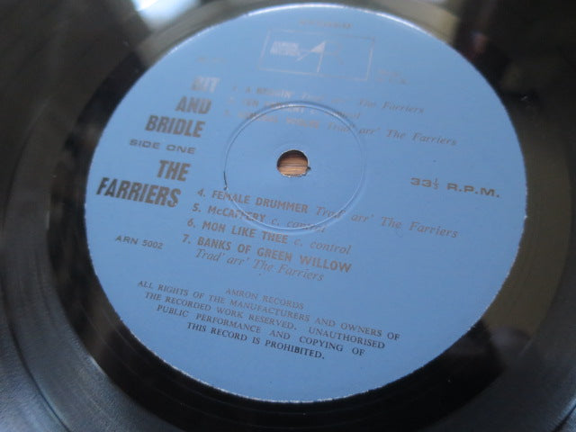 The Farriers - Bit & Bridle - LP UK Vinyl Album Record Label Closeup