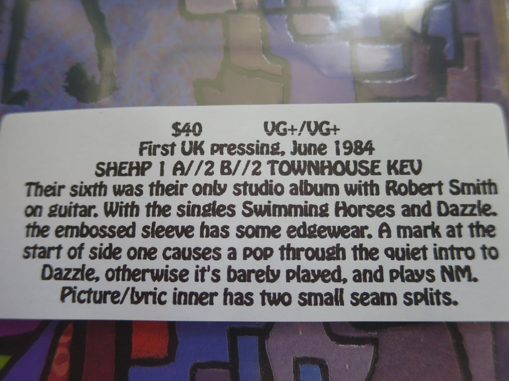 Siouxsie and The Banshees - Hyaena - LP UK Vinyl Album Record Price and Information Sticker